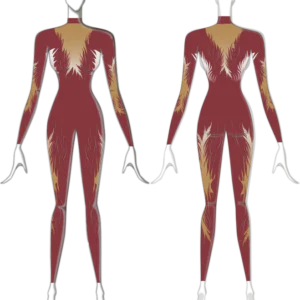 Macacão para Tecido Acrobático Plumas