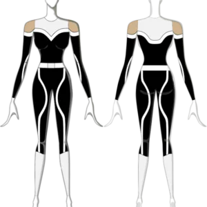 Macacão para Tecido Acrobático Moderno com Faixas