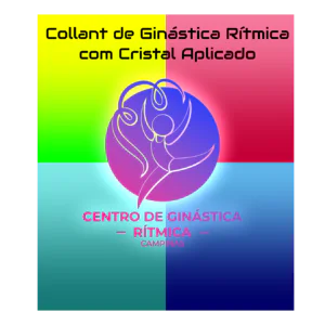 Collant de Ginástica Rítmica com Cristal Aplicado
