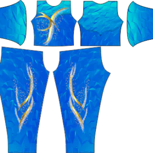 Macacão para Tecido Acrobático Acqua Gold