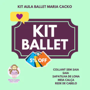 Kit Aula Maria Cacko: Collant s/ Saia