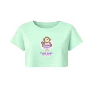 Cropped Manga Curta Maria Cacko