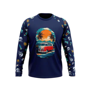 Camiseta Manga Longa com Proteção UV 50+, com Estampas Masculinas Lúdicas