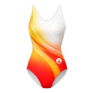 Collant para Competição com Cristais Fênix Gym