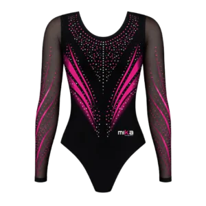 Collant Cirrê Manga Tule de Lycra e Cristais Mika Movement