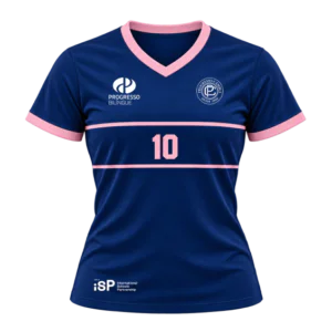Camiseta Manga Curta Futsal Feminino Y6 e Y7 Progresso Bilíngue